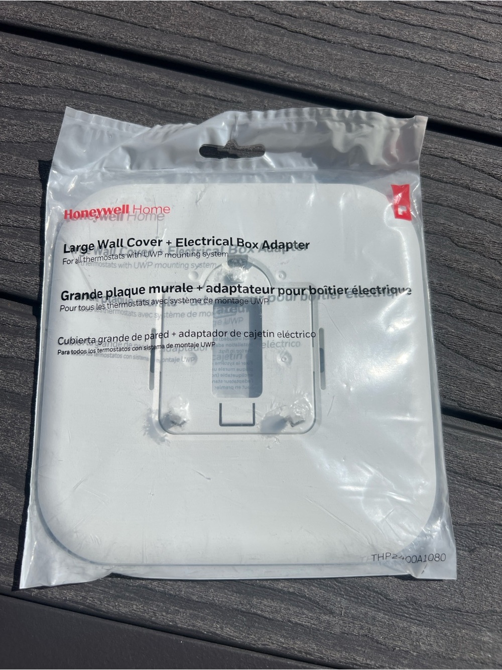 Honeywell Home THP2400A1080 Large Wall Cover Plate Electrical Box Adapter Kit